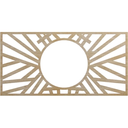 Ekena Millwork Hoover Wood Fretwork Pierced Ceiling Medallion, Birch, 24"W x 12"H x 8 7/8"ID x 1/4"T CMWP24X12X0250HOBI